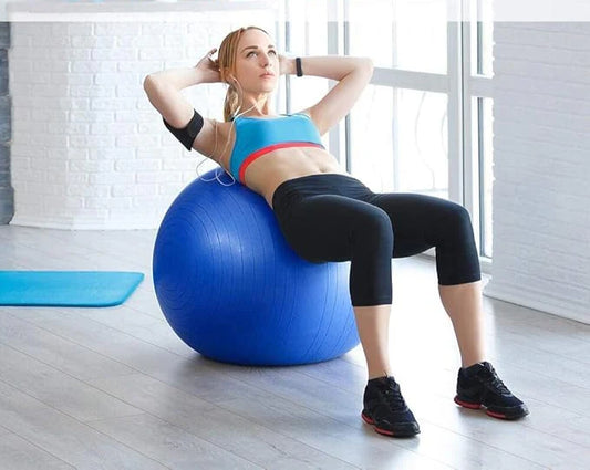LORDEX - Anti-Burst Gym Ball – Core, Yoga & Fitness Stability Ball (Blue)