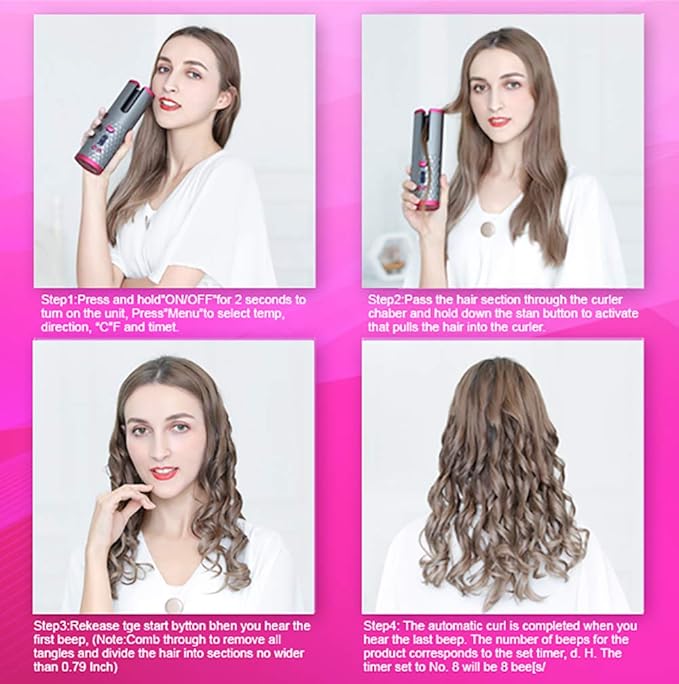 Cordless Automatic Hair Curler (UAE Exclusive)