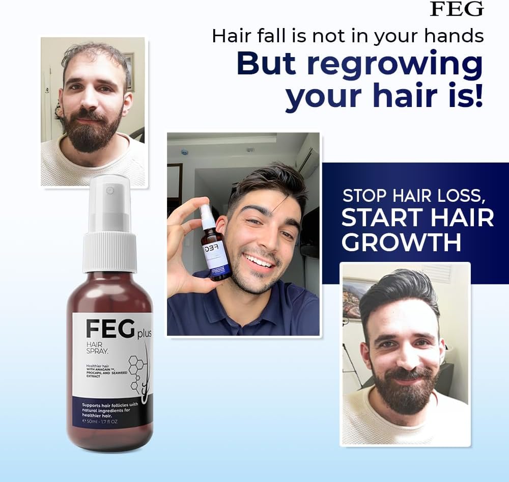 FEG Plus Hair Growth Spray – Thicker, Stronger Hair & Less Hair Fall