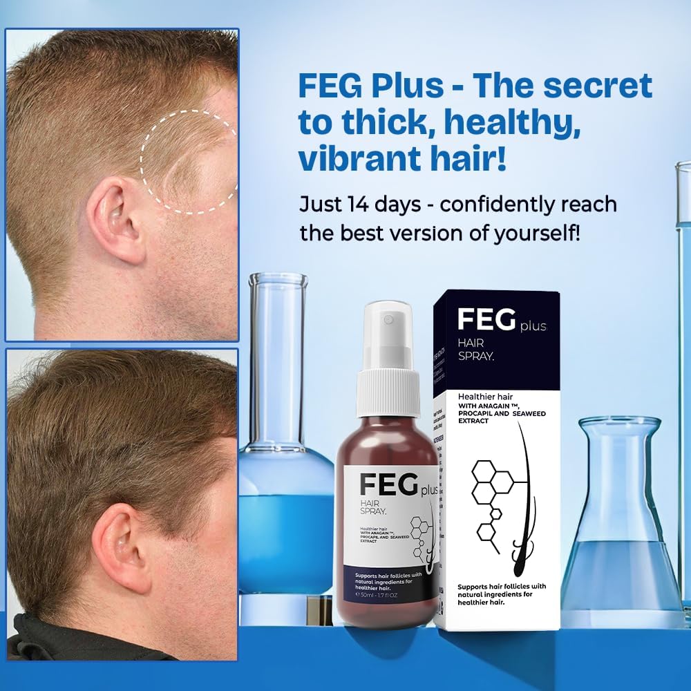 FEG Plus Hair Growth Spray – Thicker, Stronger Hair & Less Hair Fall