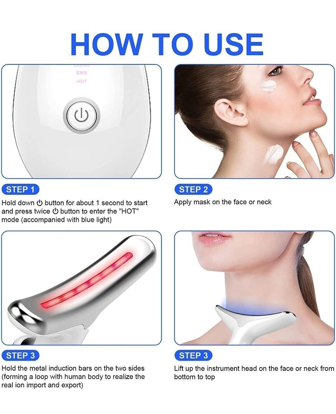 ✨ Anti-Wrinkle Beauty Apparatus – 4-in-1 Skincare Device 💆‍♀️